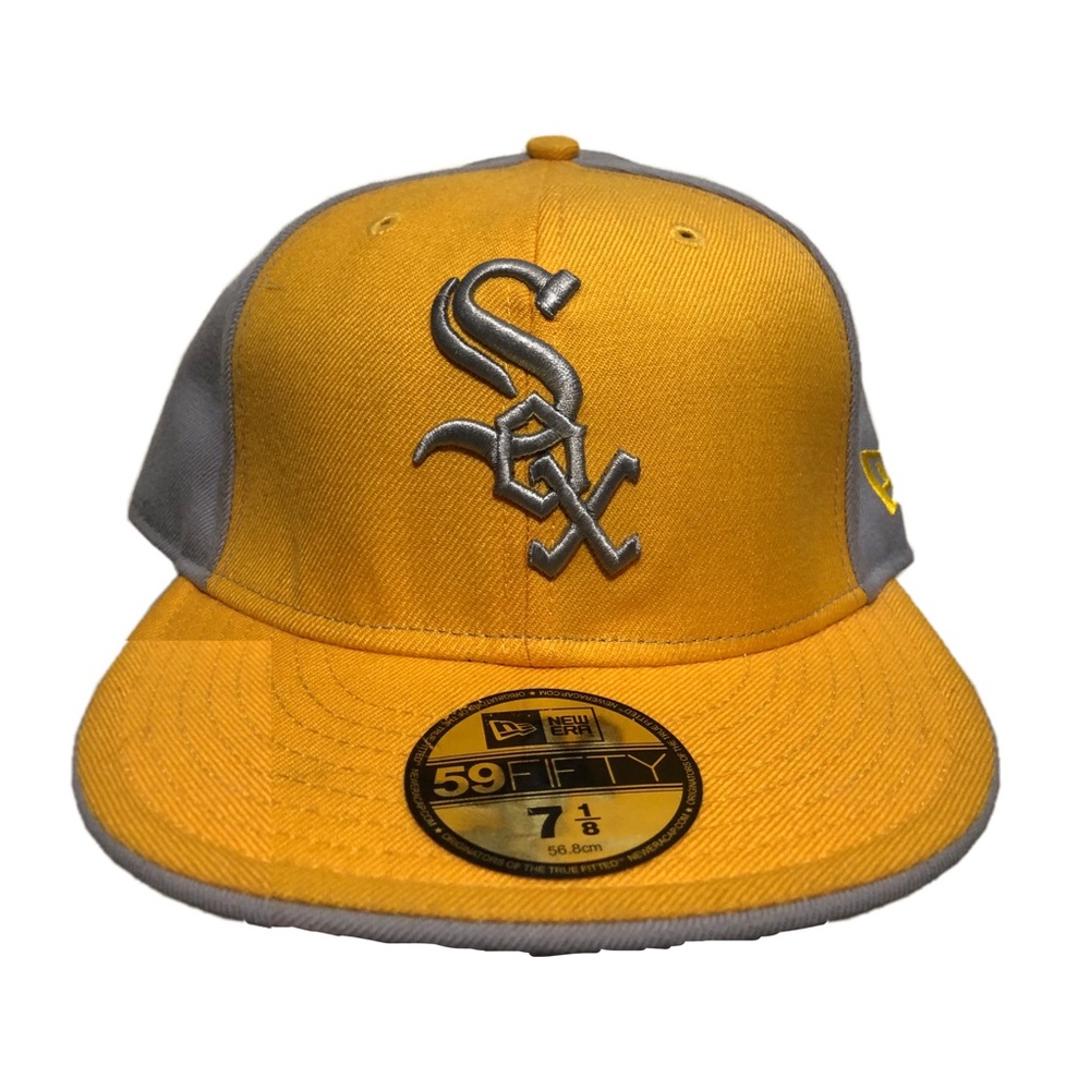 Gray and Yellow Official MLB White Sox Hat